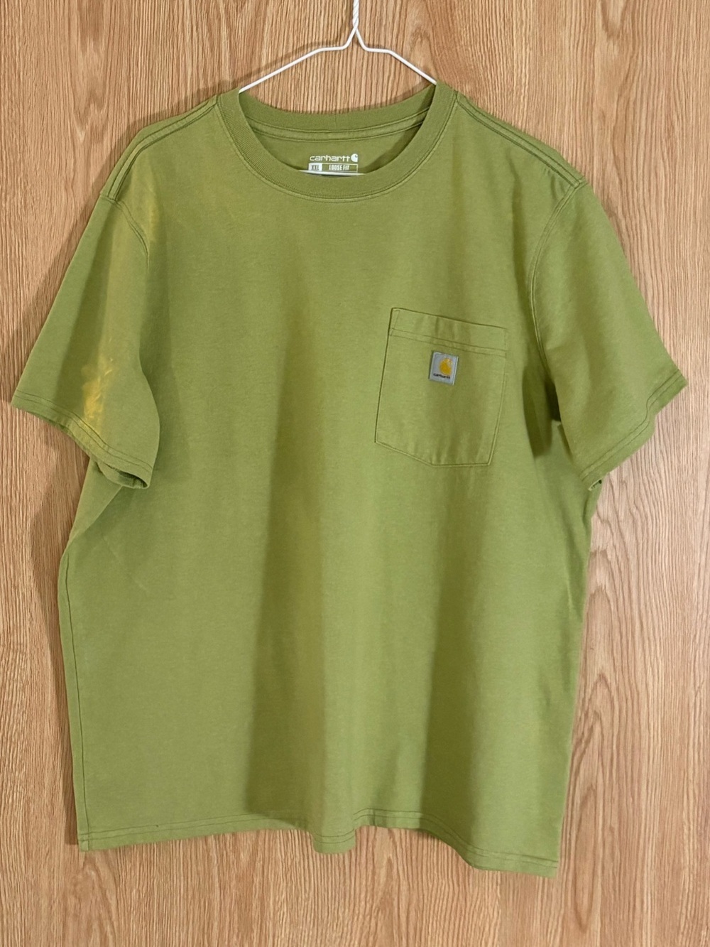Carhartt Light Green Crewneck Short-Sleeve Pocket Tee